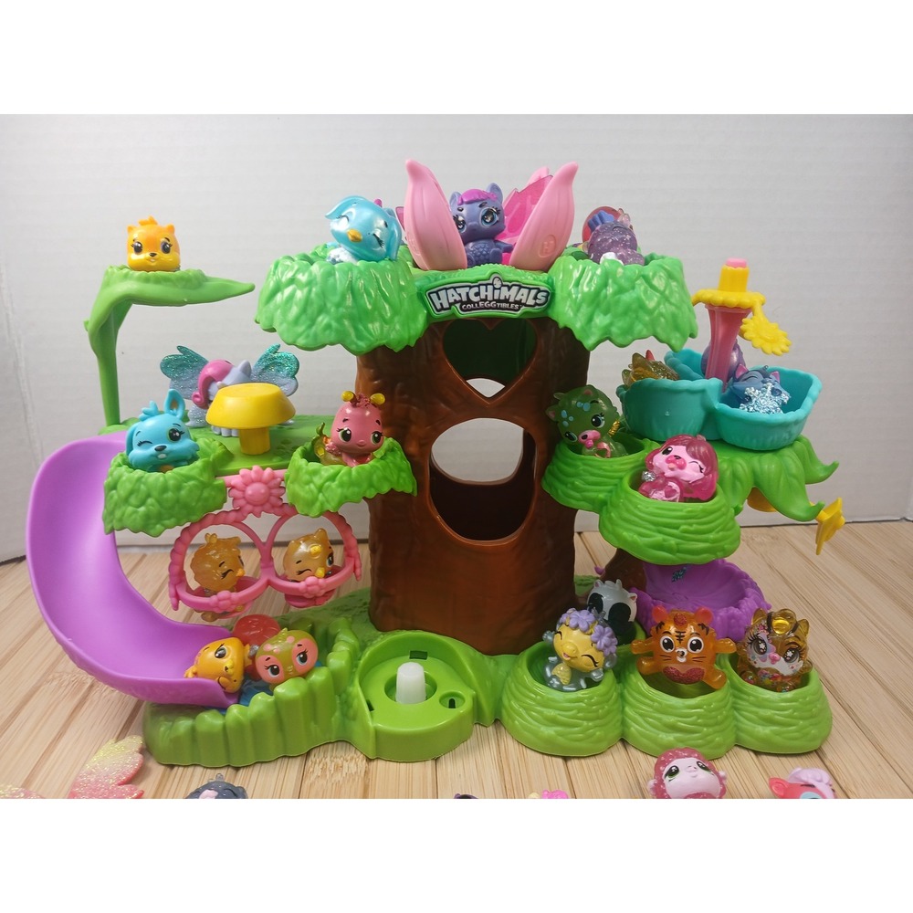 Hatchimals CollEGGtibles Hatchery Nursery Treehouse Playset Lot 60+ Figures
